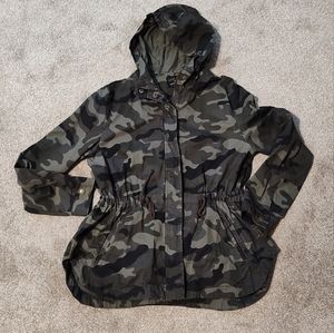 Camo Dark Green Jacket Love Tree 100% Cotton Size L